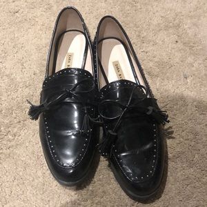 Patent leather loafers